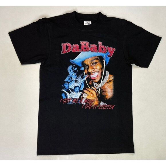DaBaby I Got Me A Milli I Dit It Legitly Graphic T-shirt Men Medium Rap Music - Picture 1 of 5